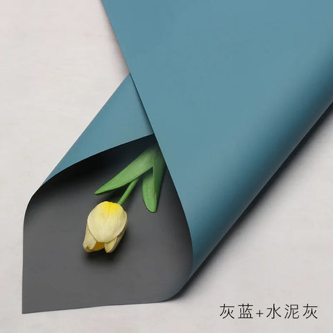 Handmade Ou Ya Two-Color Floral Wrapping Paper Waterproof Flower Packaging with Coating for Bouquets