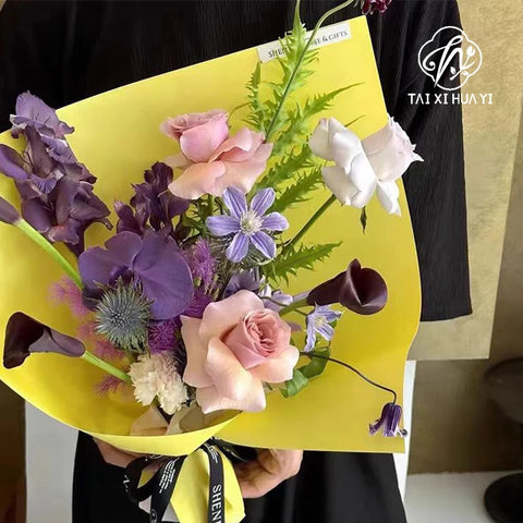 Fenghua Thick Kraft Paper Single-Sided Solid Color Korean Bouquet Material for Unique Packaging Elegant Touches