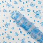Butterfly Printed Flower Wrapping Paper PE Coated Art Paper Waterproof 57*57cm Custom Birthday Wedding Gift Wrapping