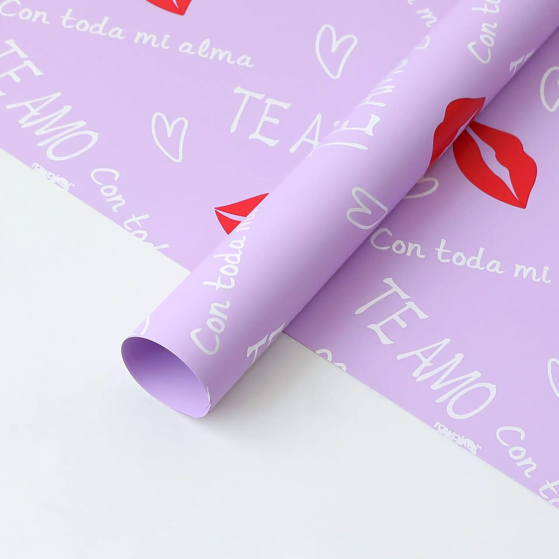 Valentine's Day Red Flower Wrapping Paper Single Side Coated Water-proof Eco-friendly Recyclable