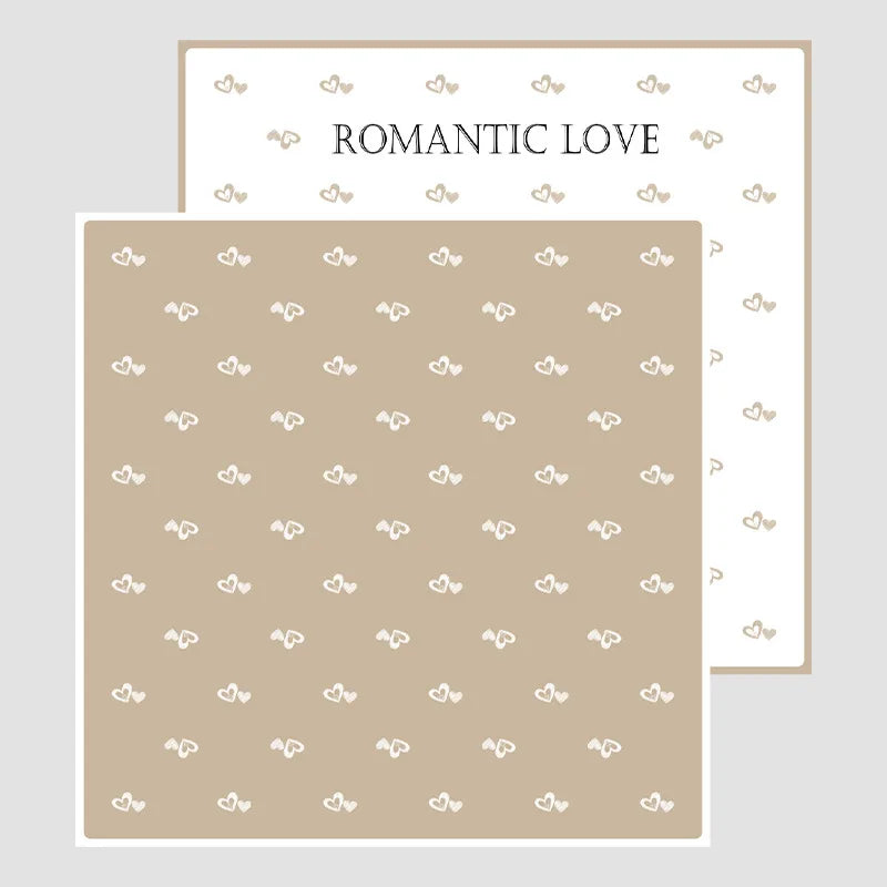DIY Handmade Gift Packaging Paper Single-sided Waterproof Flower and Love Bouquet Paper for Coated Gifts