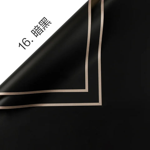 Golden Border Jelly Film Korean Su Flower Bouquet Eco-friendly Recyclable Semi Transparent Waterproof Single-Sided Coated Paper