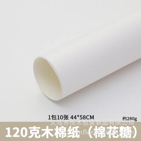 Waterproof Single-Sided Coated Plastic Flower Wrapping Paper Pure Solid Color Bouquet Packaging Sheets for Florists