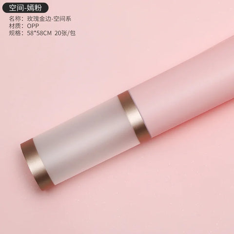 Double Gold Edge Jelly Film for Valentine's Day Flower Wrapping Craft Sticker Bouquet Wrapping Paper Wholesale