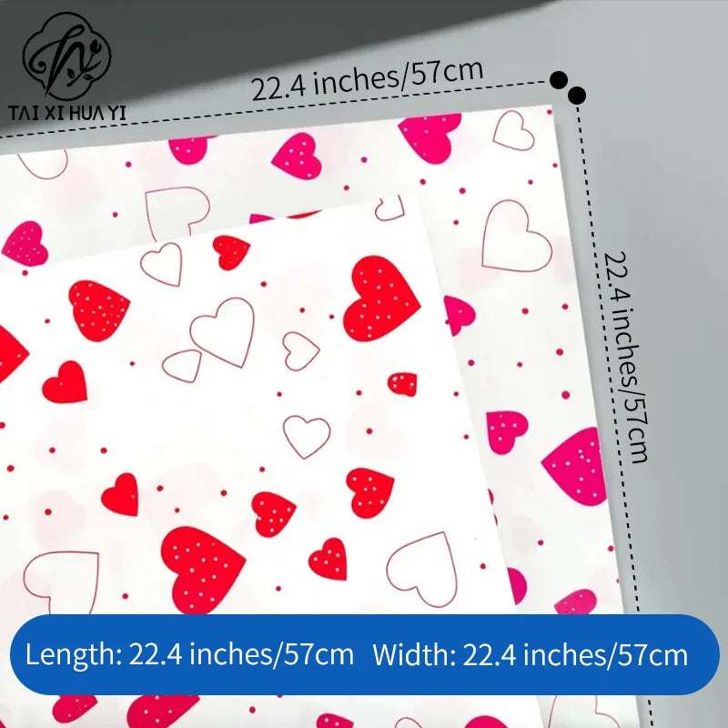 Valentine's Day Neon Love Flower Packaging Paper Waterproof Single Side Coated for Your Romantic Moments