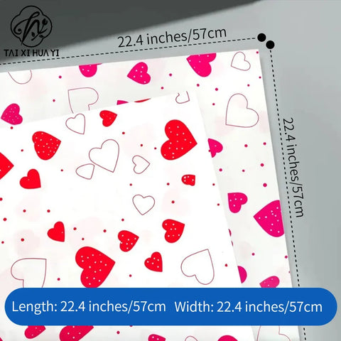 Valentine's Day Neon Love Flower Packaging Paper Waterproof Single Side Coated for Your Romantic Moments