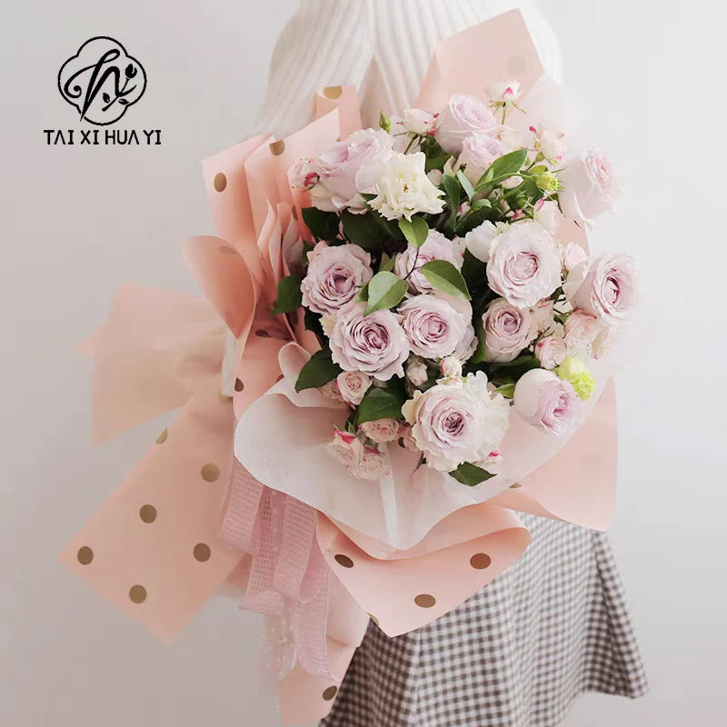 High Quality Wave Point Flower Packaging Paper for Bouquet Single-Sided Coated for Flower Shops
