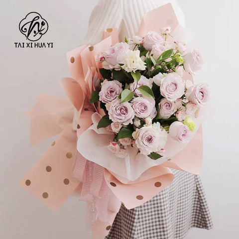 High Quality Wave Point Flower Packaging Paper for Bouquet Single-Sided Coated for Flower Shops