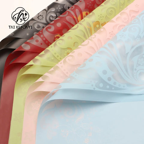 Waterproof Gift Bouquet Packaging Paper Nosha Paper with Single-sided Coating Butterfly Print Design