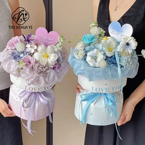 Valentine's Day Florist Qixi Encounter Gradient Wrap Paper Art Paper Fresh Flowers Waterproof Wrapping