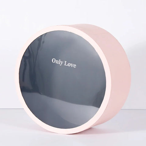 Elegant Round Window Transparent Recycled Materials Embossed PVC Flower Box for Valentine's Day Rose Presentation and Gift