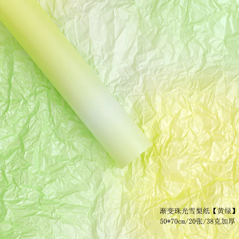 Christmas Eco-friendly Biodegradable Water-proof Single Side Coated PE Sugarcane Pulp Flowers Print Gift Wrap