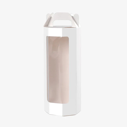 Portable Folding Flower Gift Box Window Display Simple Octagonal Transparent Packaging Eco-Friendly Recycled Materials Gift