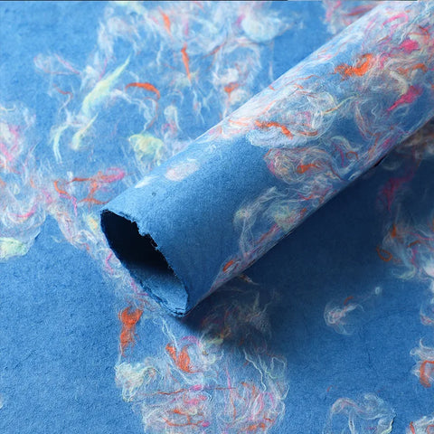 Dunhuang Art Hand-Torn Wood Pulp Wrapping Paper Coated Floral Gifts with Ancient Methods Flower Wrapping Paper