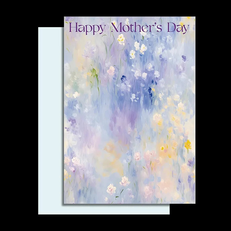 Oil Painting Coated Paper Single-sided Flower Design for Mother's Day Packaging Flower Paper Maker