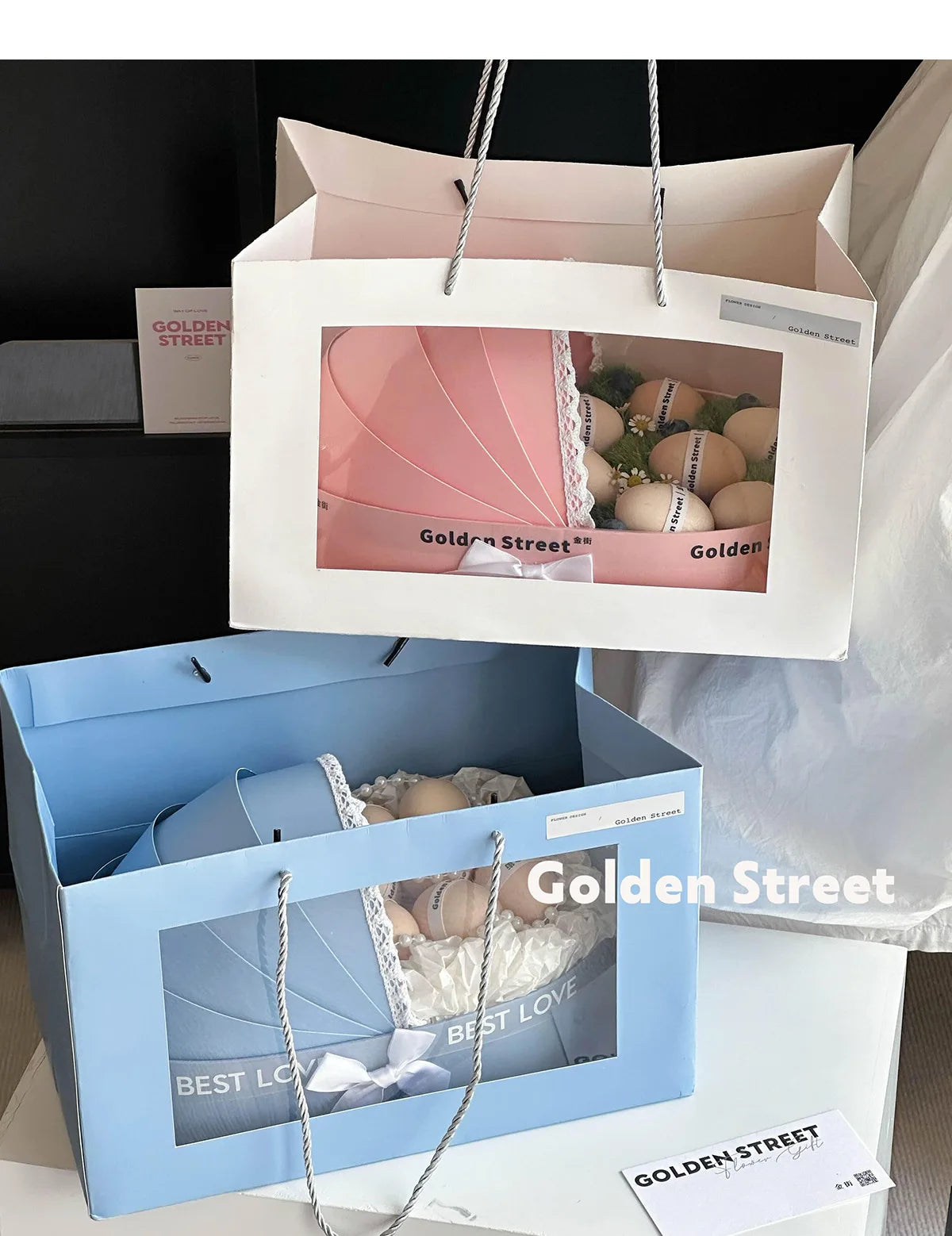 Cradle Flower Box Egg Postpartum Hand Gift Box Flower Basket Flower Bouquet Packaging Box