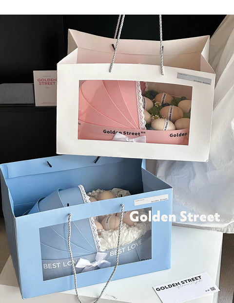Cradle Flower Box Egg Postpartum Hand Gift Box Flower Basket Flower Bouquet Packaging Box