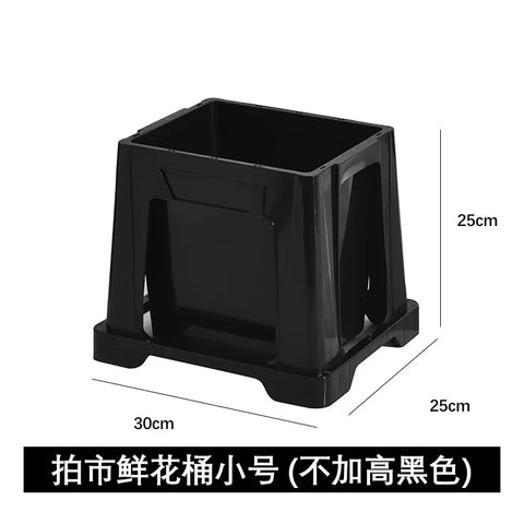 Plastic 6L Durable Drop Resistant Hydroponics Flower Arrangement Container Drainage Hole Long Pole Garden Home Use Wholesale