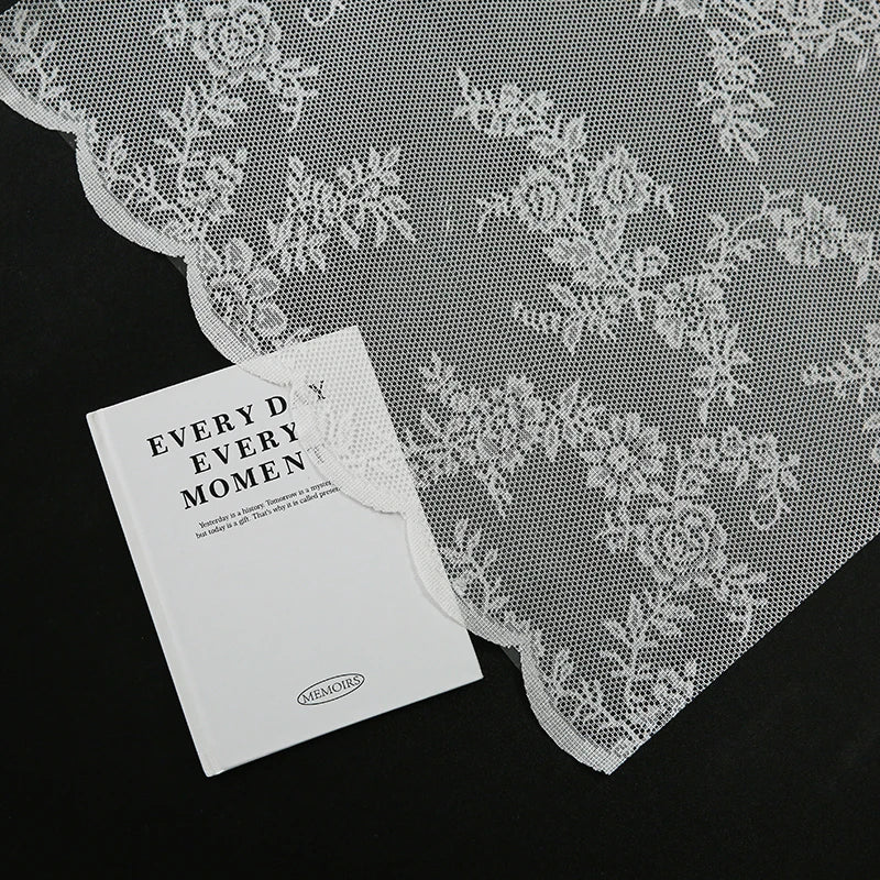 Elegant Floral Lace Single-Sided PE Coating Glassine Paper Flower Wrapping Antistatic Eco-Friendly Recyclable Screen Printing
