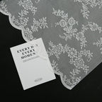 Elegant Floral Lace Single-Sided PE Coating Glassine Paper Flower Wrapping Antistatic Eco-Friendly Recyclable Screen Printing