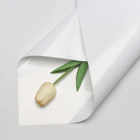 Handmade Ou Ya Two-Color Floral Wrapping Paper Waterproof Flower Packaging with Coating for Bouquets