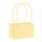 Waterproof Rectangular Flower Box Small Paper Bag with Handle Candy Color Bouquet Packaging Gift Box Tote Box for Flowers Candy