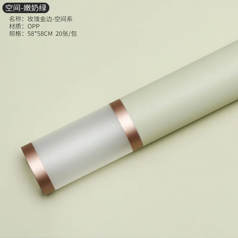 Double Gold Edge Jelly Film for Valentine's Day Flower Wrapping Craft Sticker Bouquet Wrapping Paper Wholesale