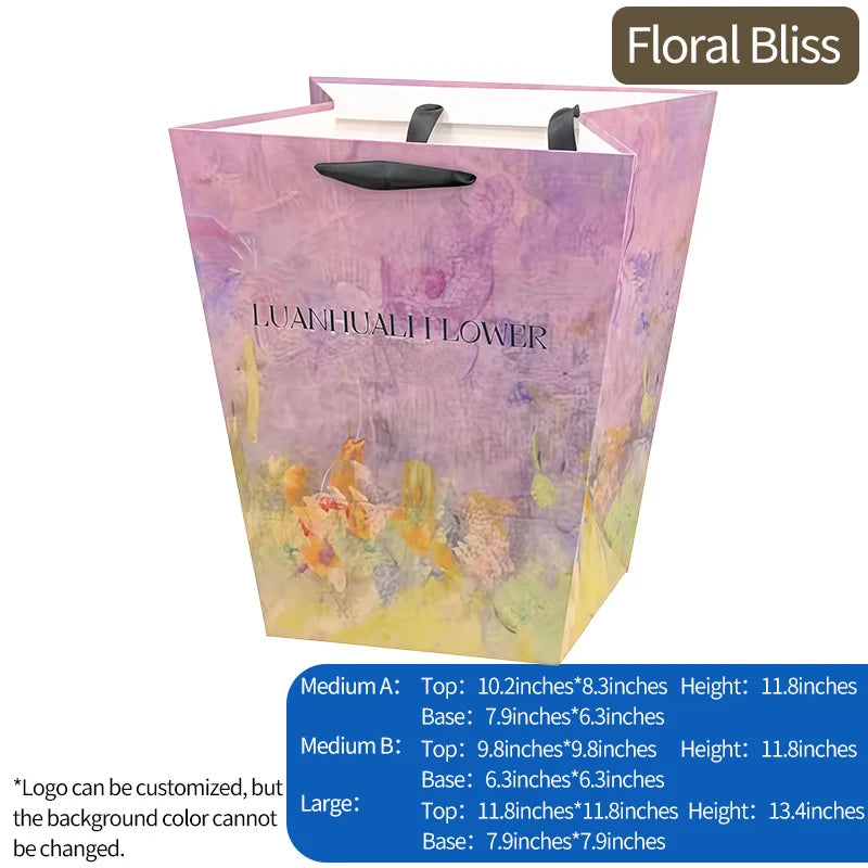 Portable  Paper Trapezoidal Hand-held Flower Bouquet Packaging Inner Liner and Fixed Rose Hugging Bag with Waterproof Feature