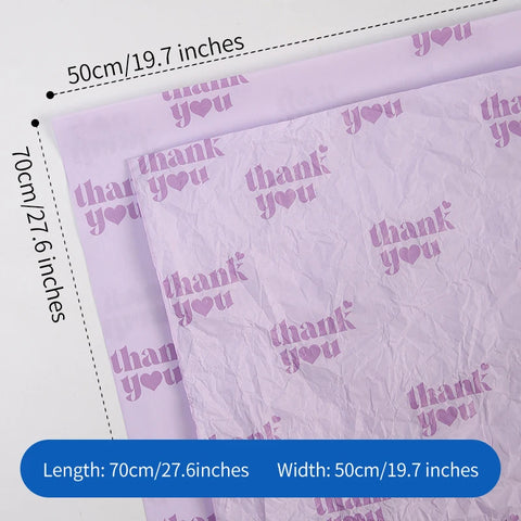 Simple English Coated Snow Pear Paper Single Side PE Coating Thank You Message