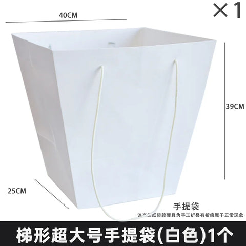 Portable  Paper Trapezoidal Hand-held Flower Bouquet Packaging Inner Liner and Fixed Rose Hugging Bag with Waterproof Feature