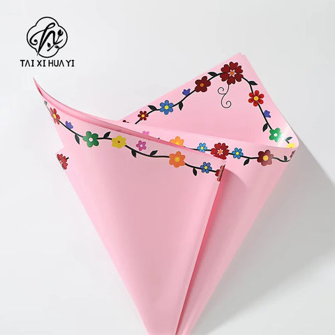Waterproof Thick Pearl Film Wrapping Paper for Bouquets Small Fresh Flowers PVC Coated Flower Shop