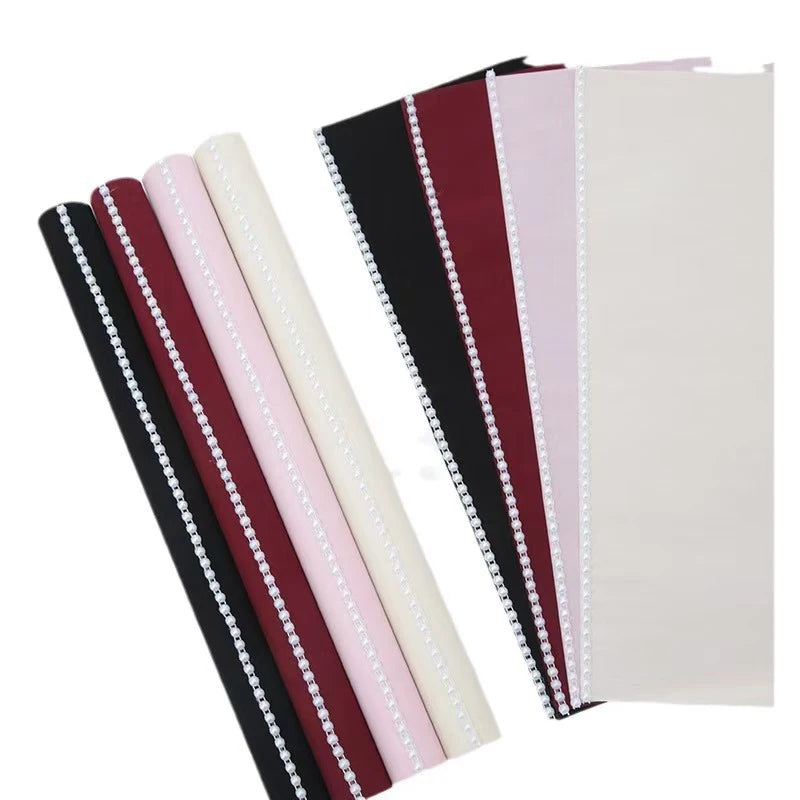 Luxurious Velvet Pearl Accent Paper for Gift Packing for Special Occasions Mother's Day Weddings Elegant Rose Bouquet Wrapping
