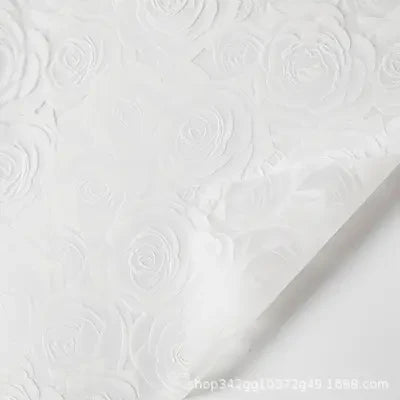 Virgin Pulp Style Rose Printed Waterproof Flower Wrapping Paper 6 Colors Paper Roll Florist Shop Material