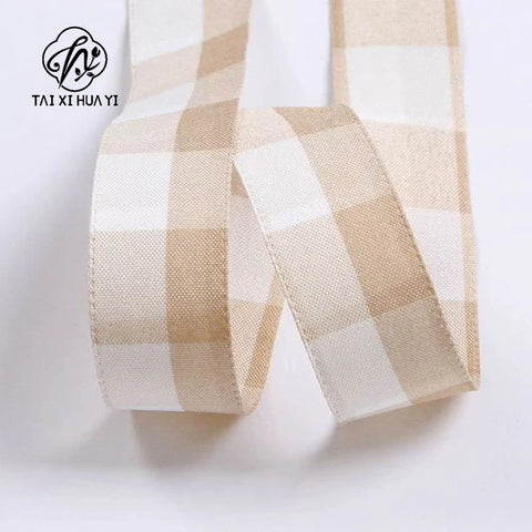 2.5CM Luxury Hot Stamping English Ribbon Love Polyester Flower Gift Packaging Ribbon for Christmas and Weddings