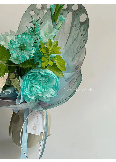 Mother's Day DIY Fresh Flower Bouquet Gift Packaging Colorful Butterfly Fenghua Paper Wrap Coated Materials