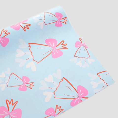 Valentine's Day Children's Day Gift Flower Packaging Paper Single-Sided Coated Waterproof Bow Design