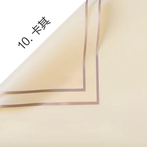 Golden Border Jelly Film Single-sided Coated Semi-transparent Matte Waterproof Flower Packaging Paper