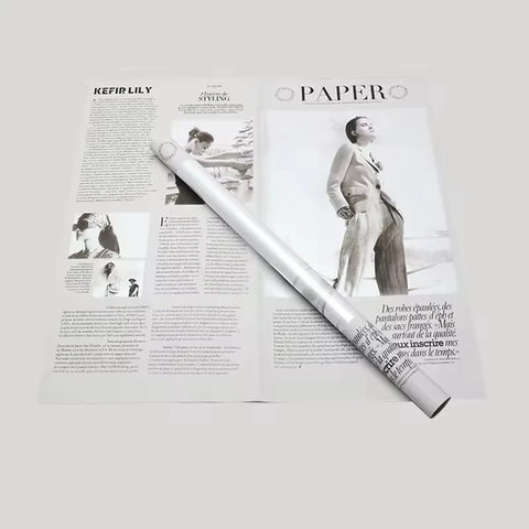 Modern Girl Weekly Series English Newspaper Gift Pack New Fashion Flower Packaging Paper with Single Side Coating