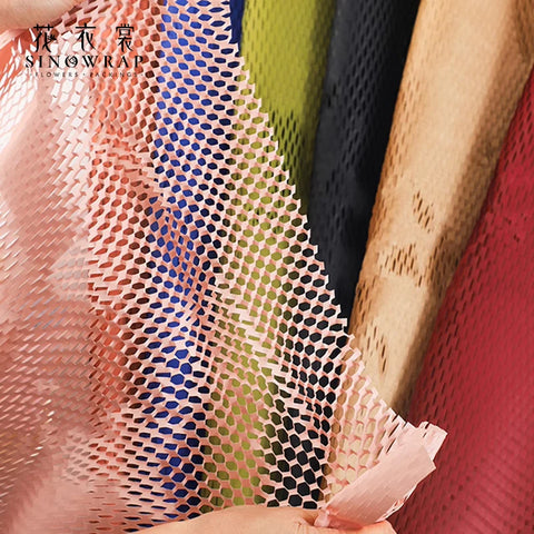 Sinowrap Recycled 50cmx10y Honeycomb Paper Easy Gift Wrapping Packaging Paper