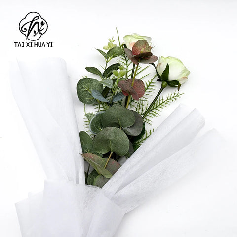 Korean Style Single-Sided Coated Cotton Paper Milk Cotton Flower Packaging with Extracted Design