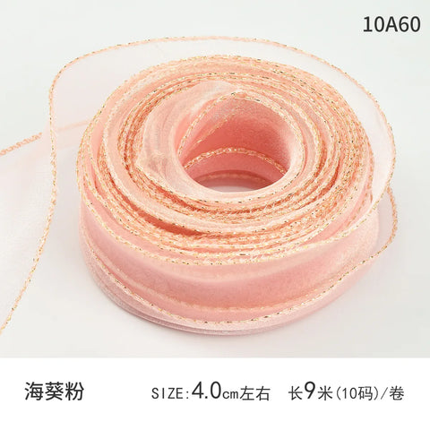 Fishtail Luxury Satin Silk Ribbon Fresh Flower DIY Material Wavy Edge Bow Ribbon Cake Edge Christmas