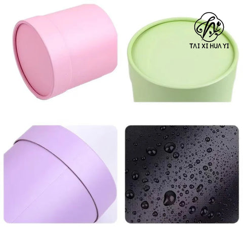 Very Popular Modern Luxury Hug Bucket Small Pure White Pink Recyclable Handmade Vanishing Cardboard Cylinder Flower Box for