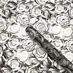 Virgin Pulp Style Rose Printed Waterproof Flower Wrapping Paper 6 Colors Paper Roll Florist Shop Material