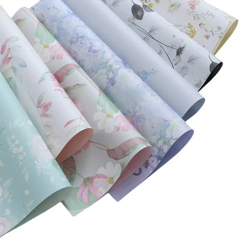 Elegant Floral Synthetic Paper Waterproof Double-Sided Recyclable for Bouquets Gift Wrapping Supplies Flower Shops
