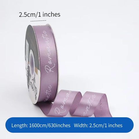 Luxury 2.5CM English Ribbon Romantic Flower Bouquet for Valentine's Day Christmas or Wedding Gift Ribbons