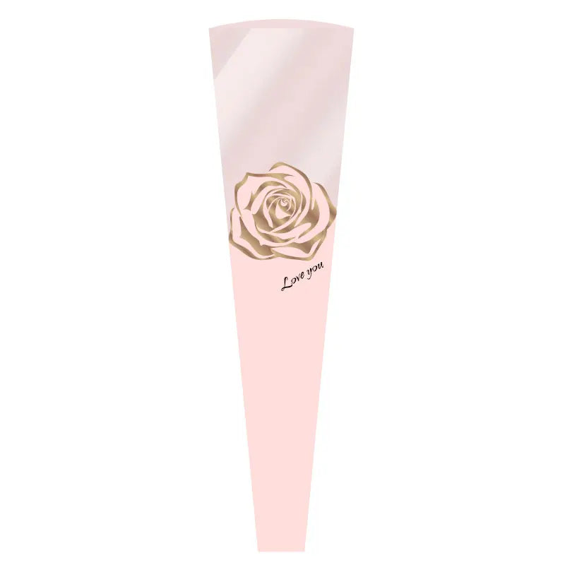 Elegant Rose Bouquet Bag for Mother's Day Valentine's Day Fresh Flower Packaging PE Coating