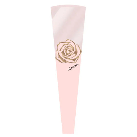 Elegant Rose Bouquet Bag for Mother's Day Valentine's Day Fresh Flower Packaging PE Coating
