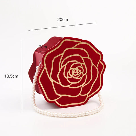 Elegant Camellia Pearl Gift Box Single Side PE Coating Synthetic Paper for Romantic Occasions Like Mother's Day Floral Present