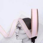 2.5cm Double Side Satin Ribbon Gold Edged Polyester for Wedding or Fashion for Gift & Flower Wrapping Christmas Ribbons
