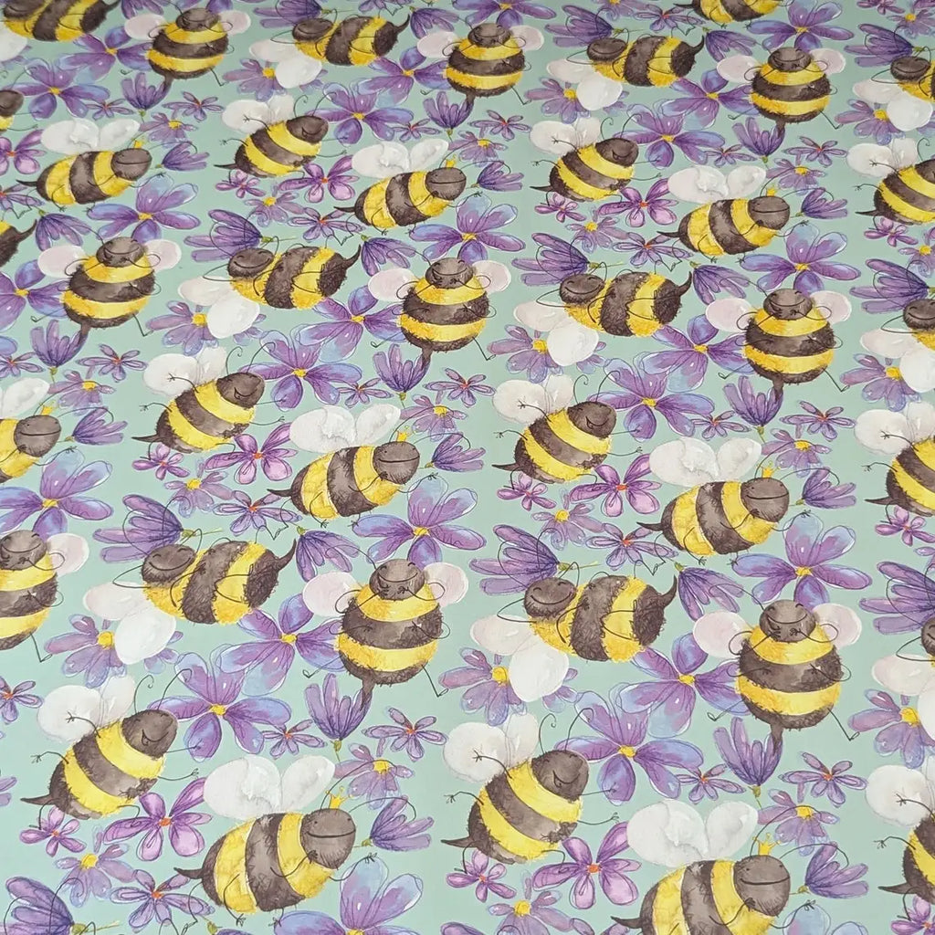 Factory Direct Supply Bumblebee Pattern Eco-Friendly Waterproof Duplex Board Gift Wrapping Paper for Books and Packaging